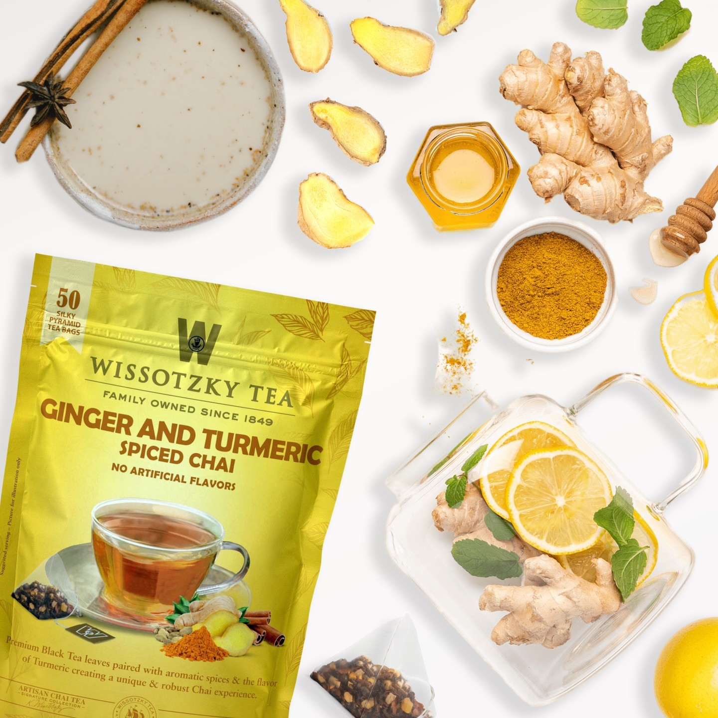Ginger and Turmeric Spiced Chai Wissotzky Tea - Costco